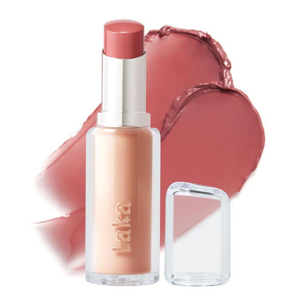 Laka 24HR Bonding Glow Lipstick, 3.7g/0.13oz., Long Lasting High-Shine Lipstick with Rich Color & Glassy Finish (#204 Have)