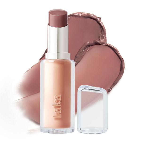 Laka 24HR Bonding Glow Lipstick, 3.7g/0.13oz., Long Lasting High-Shine Lipstick with Rich Color & Glassy Finish (#204 Have)