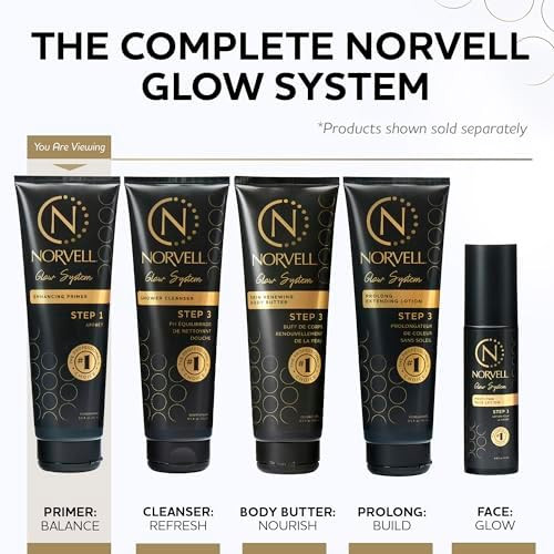 Norvell Glow System Enhancing  8.5 fl oz – Prep Your Skin with Pre-Tanning Lotion to Extend Your Glow and Intensify Your Spray Tan – For Best Results Use the Glow System