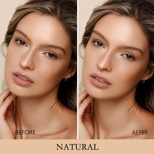 SuperThinker Cushion Foundation Concealer for Women Face Makeup Air Cushion CC Cream Foundation for Mature Skin  Even Skin Tone  Tattoo Cover Up CC Cream Create A Lightweight Natural-looking Base (Natural)
