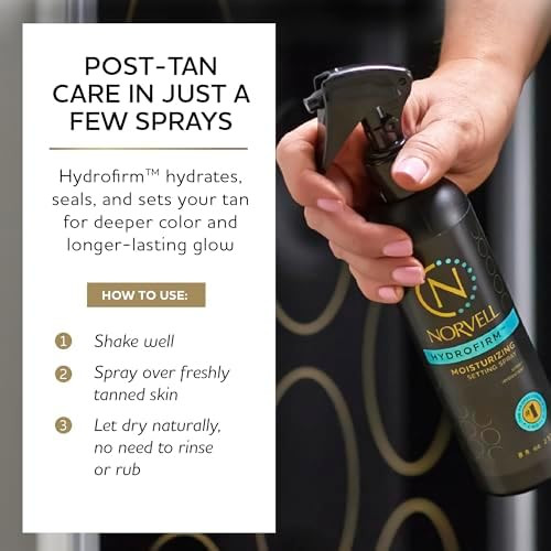 Norvell Sunless Hydrofirm Moisturizing Spray 8 fl oz – Professional Hydrating Spray to Extend Sunless Tan, Soften Skin, Enhance Color  and Reduce Uneven Fade for a Smooth Finish