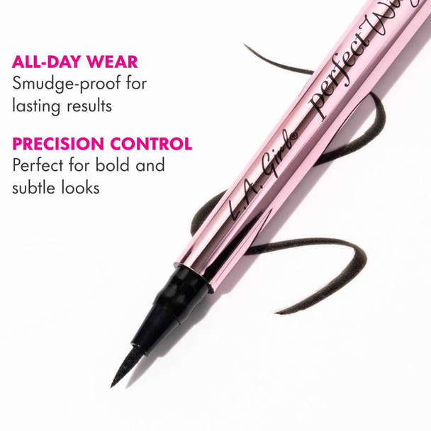L.A. Girl Perfect Wing Flex Tip Liner Midnight Black GLE700