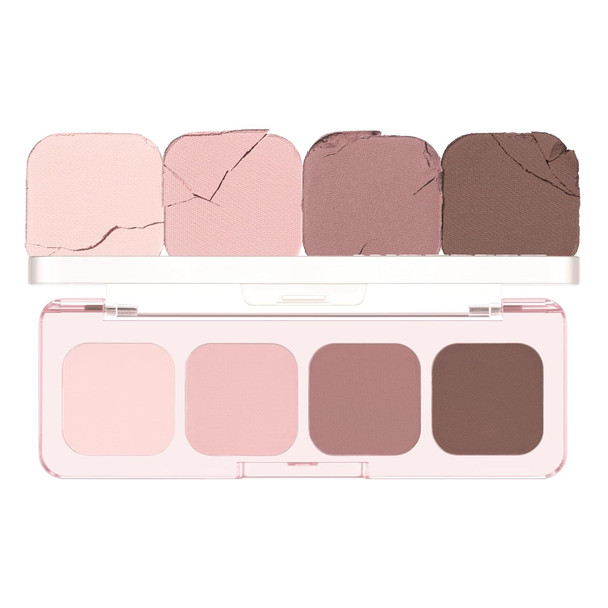 lilybyred Mood It Palette | 4-Shade Korean Eyeshadow Palette, Pre-Matched Personal Tone, Soft Blending, Buildable Coverage, Matte & Shimmer Finish, Daily Wear, Compact Size, 0.10 oz