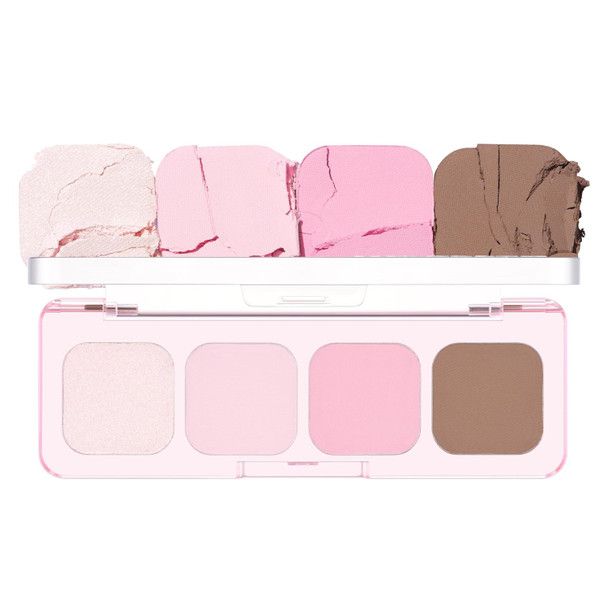 lilybyred Mood It Palette | 4-Shade Korean Eyeshadow Palette, Pre-Matched Personal Tone, Soft Blending, Buildable Coverage, Matte & Shimmer Finish, Daily Wear, Compact Size, 0.10 oz