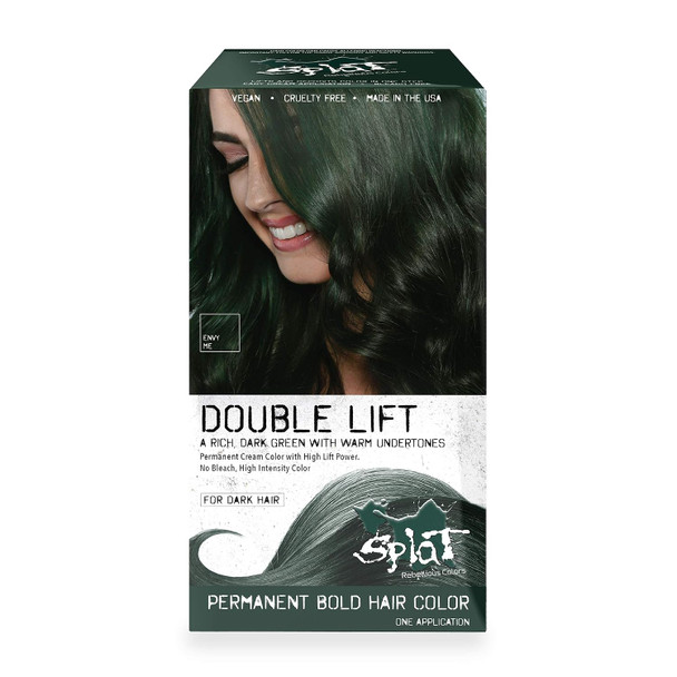 Splat  Siren Double Lift Permanent Hair Dye Kit  1 Application Includes Plum Hair Color  Developer Concentrate, Conditioner Gloves, Processing Cap and  Instructions Vegan  and Cruelty Free