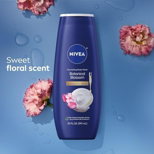 NIVEA Nourishing Body Wash Set with Nourishing Serum Variety Pack 3 Items