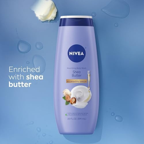 NIVEA Nourishing Body Wash Set with Nourishing Serum Variety Pack 3 Items