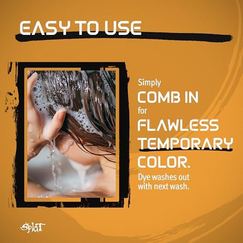 Splat  Mash 1 Wash Temporary Hair Dye 1.5 oz. Single Application Comb Applicator and Quick Dry Formula  Easily Washes Our  Vegan and Cruelty Free Temporary Hair Color