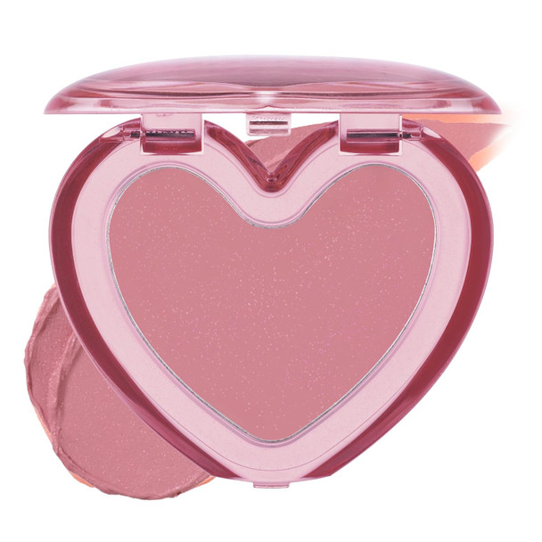 lilybyred Luv Beam Sherbet Cheek | Heart-Shaped Korean Cream Blush, Lightweight Melt-In Texture, Micro-Pearl Glow, Buildable Natural Color, Soft Radiant Finish, 0.12 oz. (06 Raspberry Topping)