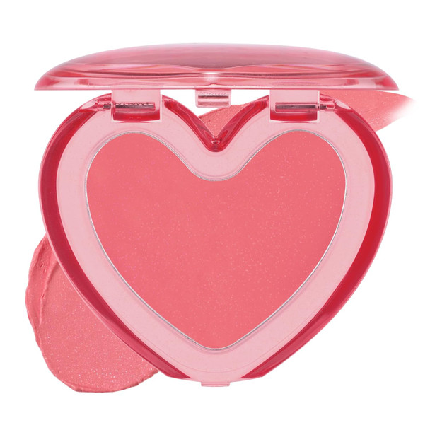 lilybyred Luv Beam Sherbet Cheek | Heart-Shaped Korean Cream Blush, Lightweight Melt-In Texture, Micro-Pearl Glow, Buildable Natural Color, Soft Radiant Finish, 0.12 oz. (06 Raspberry Topping)