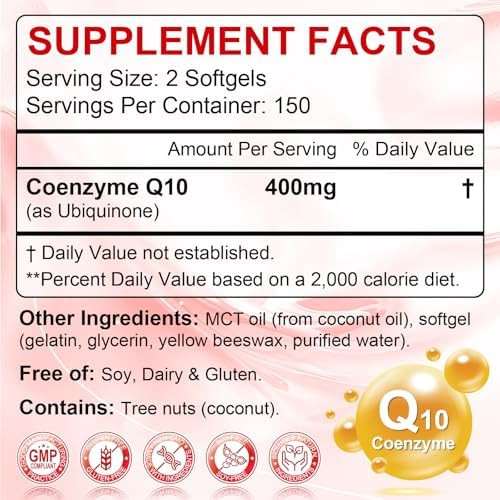 SIGNILIFE CoQ10 mg Per Serving,  Softgels Extra Strength with MCT Oil