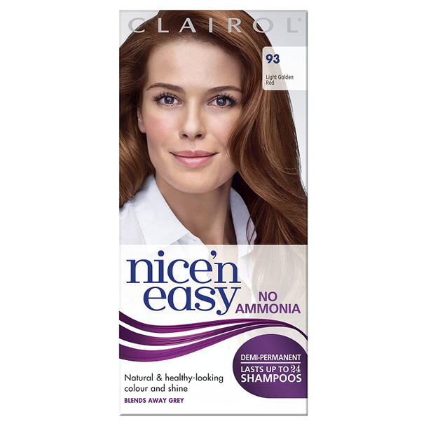 Clairol Nice'n Easy Semi-Permanent Hair Dye No Ammonia 93 Light Golden Red
