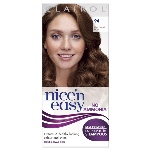 Clairol Nice 'N Easy No Ammonia Lasting Hair Colour 94, Light Caramel Brown