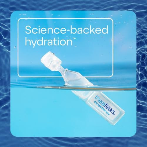 TheraTears Dry Eye Drops, Preservative-Free Vials, 30 Ct  Preservative-Free Lubricating Eye Drops for Dry Eyes, Single-Use Vials, Dry Eye Therapy,Immediate Long Lasting Relief