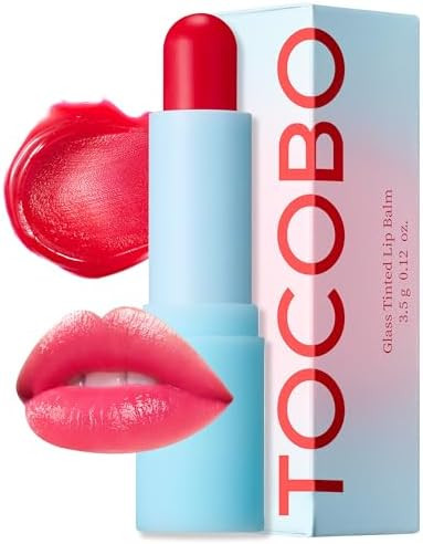 TOCOBO Glass Tinted Lip Balm  Vegan Korean Lip Care for Deep Hydration - Tinted Glass Glow Moisturizing with Vibrant  - Non-Sticky Radiant