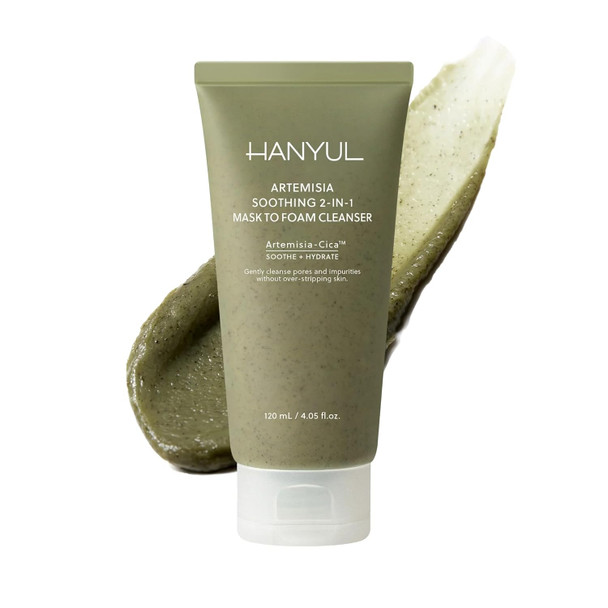 Hanyul Artemisia Soothing 2 in 1 Mask to Foam Cleanser Daily Cleanser