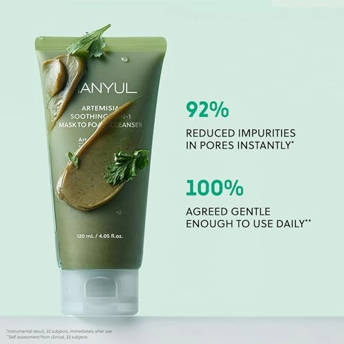 Hanyul Artemisia Soothing 2 in 1 Mask to Foam Cleanser Daily Cleanser