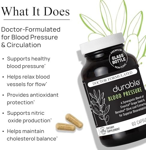 Durable Blood Pressure Benolea Olive Leaf & Enovita Grape Seed