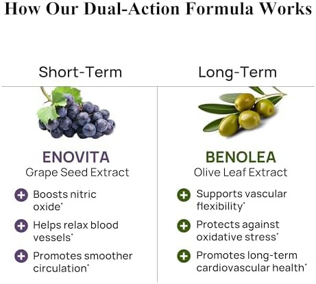 Durable Blood Pressure Benolea Olive Leaf & Enovita Grape Seed