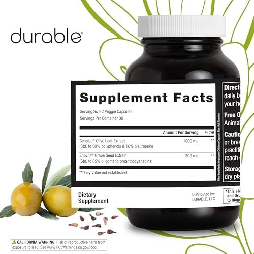 Durable Blood Pressure Benolea Olive Leaf & Enovita Grape Seed