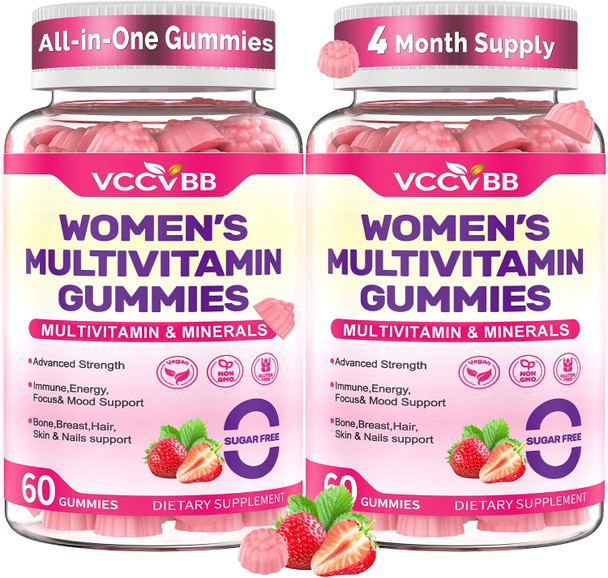 VCCVBB  Women's Multivitamin Gummies Strawberry Flavor