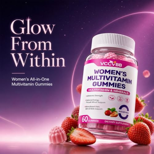 VCCVBB  Women's Multivitamin Gummies Strawberry Flavor