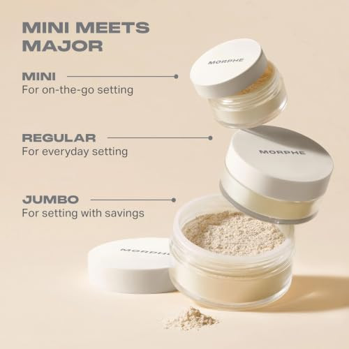 Morphe Bake & Set Setting Powder  Lightweight Talc-Free Finishing Powder for Face Makeup with a Soft  Natural Finish  Minimizes Shine for Up to 24HR
