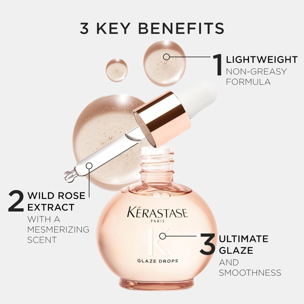 Kerastase Gloss Absolu Glaze Drops Anti Frizz Hair Oil Adds gloss and shine nourishes and hydrates hair