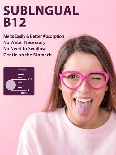 Vitacook Vitamin B12 Sublingual Methylcobalamin 5000mcg for Energy Production