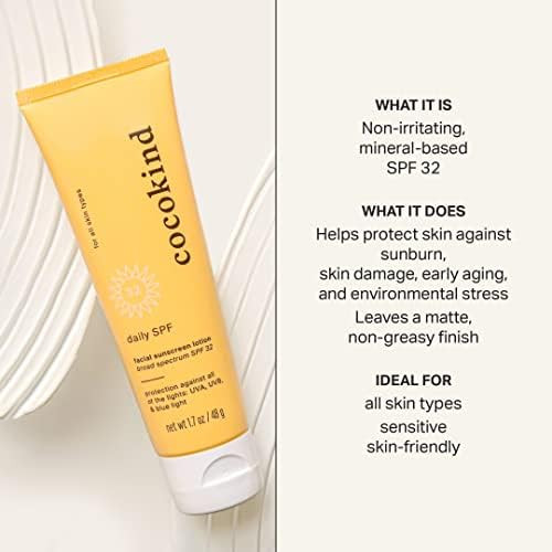 Cocokind Daily SPF Mineral Face Sunscreen, 1.7 Fl Oz (Pack of 3)