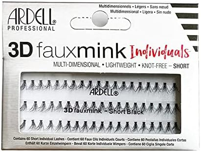 Ardell 3D Faux Mink Individuals Short  1 count (Pack of 1)