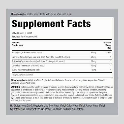 Piping Rock Water Pill for Men and Women | 90 Tablets
