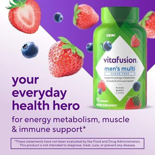 Vitafusion Men's Multivitamin Gummies Sugar Free 90 Gummy Vitamins