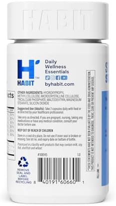 Health By Habit Habit Stress Relief Supplement  - New Look, Supports Relaxation & Mood Balance, Vitamin B, Adaptogens, Lemon Balm, Calming, Vegan, Non-GMO