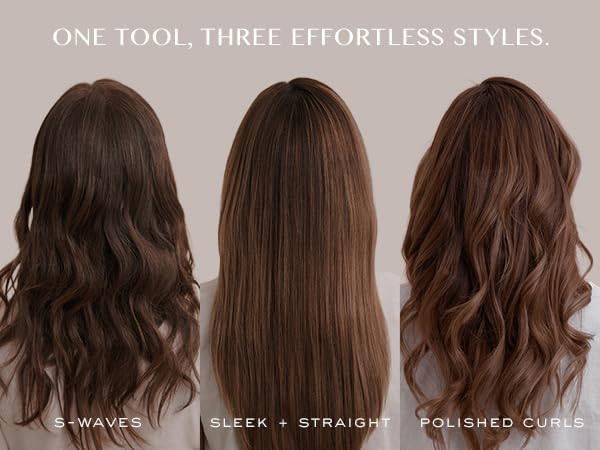Kristin Ess 3 in One Professional Titanium Hair Straightener Curler & Waver for Women