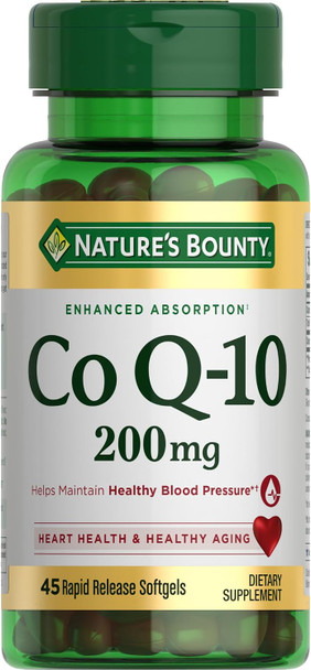 Nature's Bounty CoQ10, 200mg, 45 Rapid Release Softgels