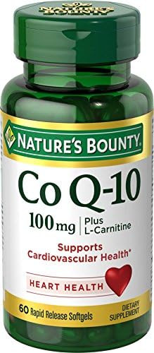 Nature's Bounty CoQ10, 100mg Plus L-Carnitine  60 Softgels