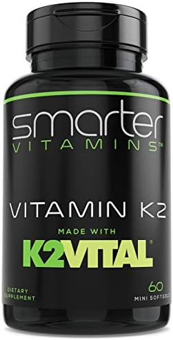 SmarterVitamins Vitamin K2 MK7 100mcg with K2VITAL for Bone & Heart Support Softgels