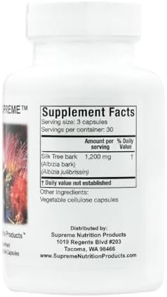 Supreme Nutrition Albizia Supreme, 90 Pure Silk Tree Bark Vegetarian Capsules