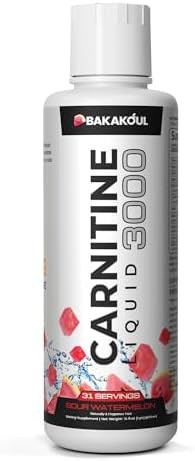 BAKAKOUL L Carnitine Supplement Liquid 3000 mg with BCAA Sports Supplements Help Support Energy Boosts Support Muscle Efficient Formula with Acetyl Rapid Absorption Sustained Energy, Watermelon Flavor