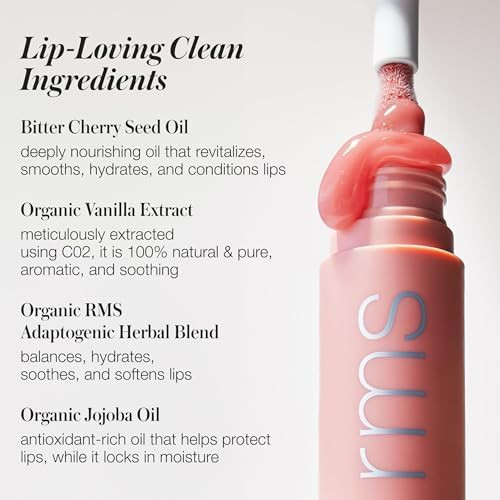 RMS Beauty Legendary Lip Oil - Hydrating Lip Gloss, 0.17 oz