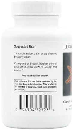 Supreme Nutrition Illicium, 90 Pure Star Anise Vegetarian Capsules