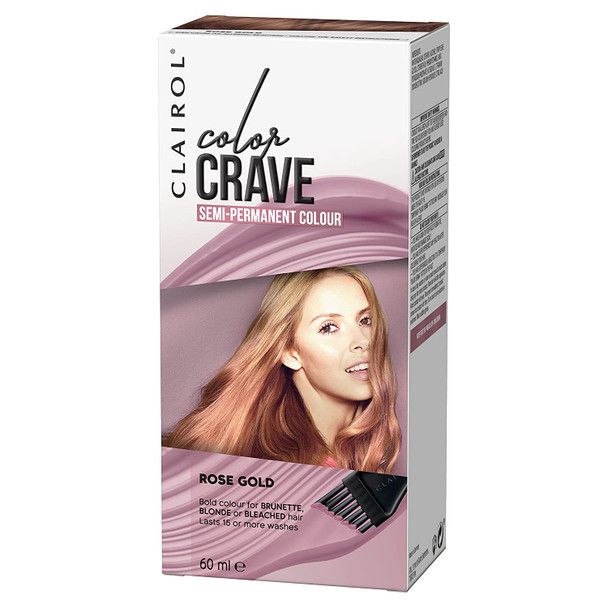 Clairol Colour Crave Semi Permanent Hair Dye Rose Gold 60ml