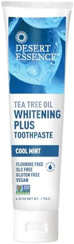 Desert Essence Tea Tree Oil Whitening Plus Toothpaste, 6.25 oz