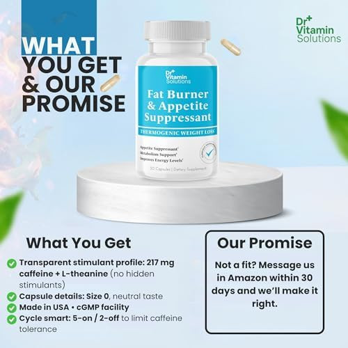 DR VITAMIN SOLUTIONS Fat Burner for Women and Men Thermogenic Appetite Suppressant