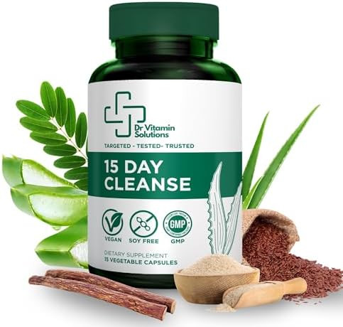DR VITAMIN SOLUTIONS 15 Day Gut Cleanse Detox for Women and Men GLP-1 Support  Weight Loss