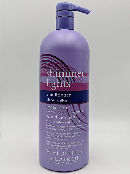 Clairol Shimmer Lights Shampoo & Conditioner For Blonde and Silver Hair (31.5oz & 31.5oz DUO)