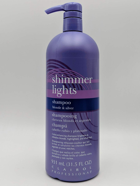 Clairol Shimmer Lights Shampoo & Conditioner For Blonde and Silver Hair (31.5oz & 31.5oz DUO)