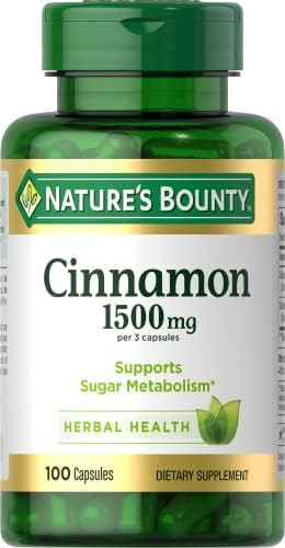 Nature's Bounty Cinnamon Capsules 1500mg
