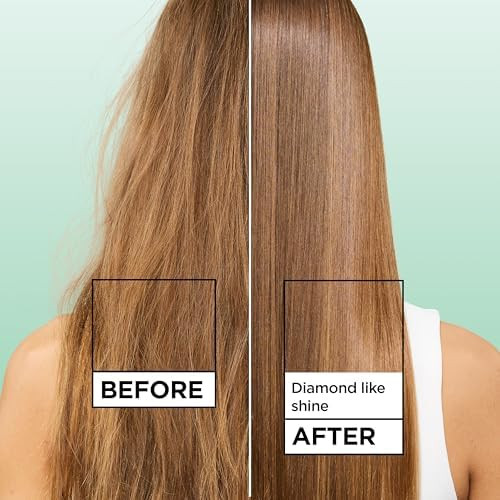 Garnier Fructis Diamond Sleek Hair Shine Spray Up to 100-Hour Frizz Control Heat Protectant up to 450°F with Vegan Keratin Smoothing Complex and Argan Oil for Frizzy Dry Dull Hair  4.6 Fl Oz